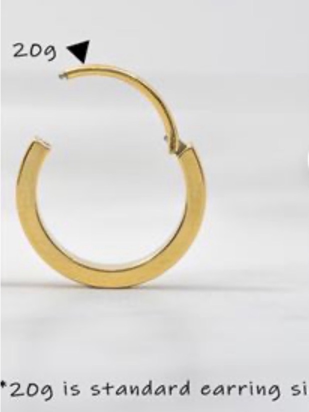 Gold hoop earring cartilage or nose huggie NWT